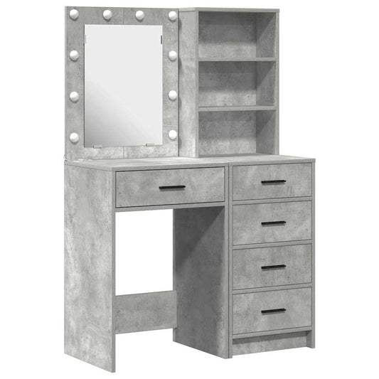 Schminktisch 2 pcs Grau 50 x 41 x 135 cm Holzwerkstoff