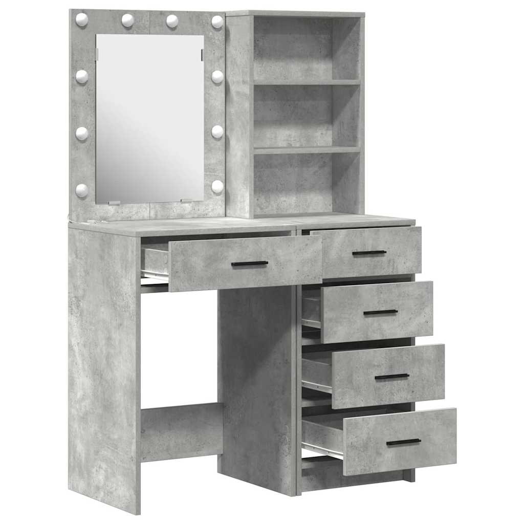 Schminktisch 2 pcs Grau 50 x 41 x 135 cm Holzwerkstoff