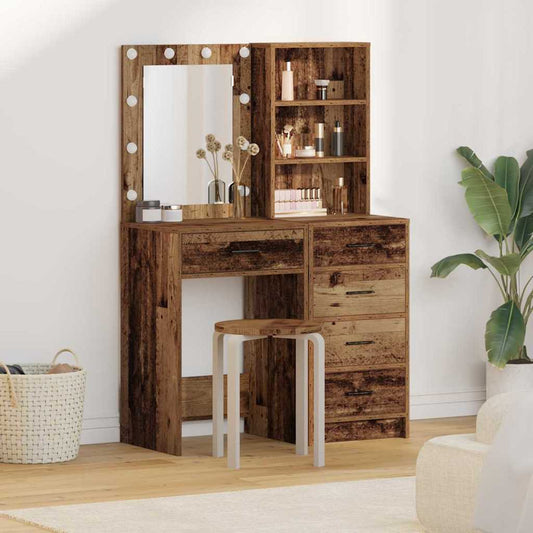 Schminktisch 2 pcs Braun 50 x 41 x 135 cm Holzwerkstoff