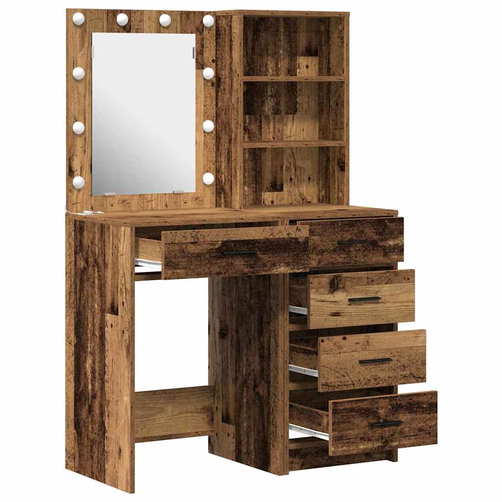 Schminktisch 2 pcs Braun 50 x 41 x 135 cm Holzwerkstoff