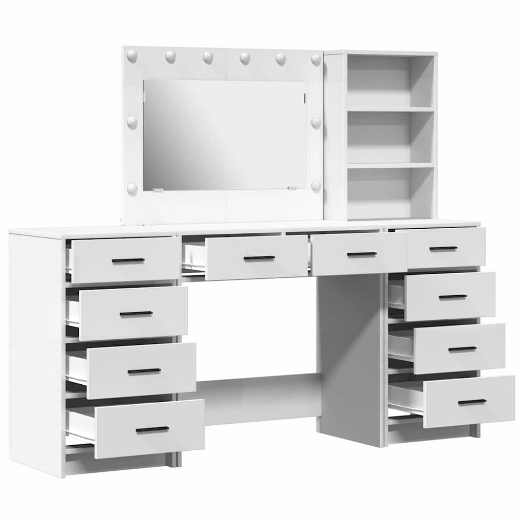 Schminktisch 3 pcs Weiß 40 x 41 x 135 cm Holzwerkstoff