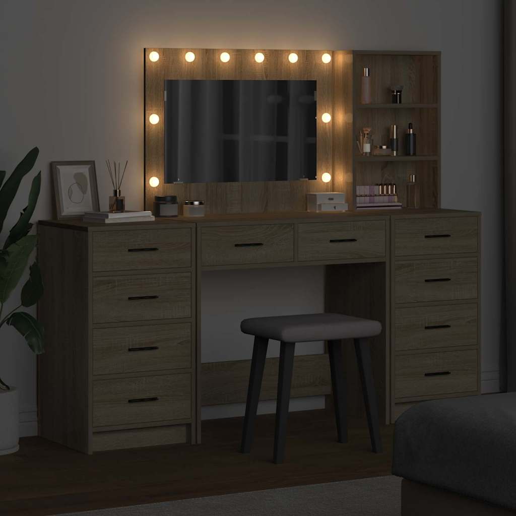 Schminktisch 3 pcs Braun 40 x 41 x 135 cm Holzwerkstoff