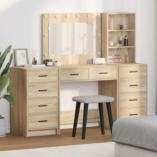 Schminktisch 3 pcs Braun 40 x 41 x 135 cm Holzwerkstoff