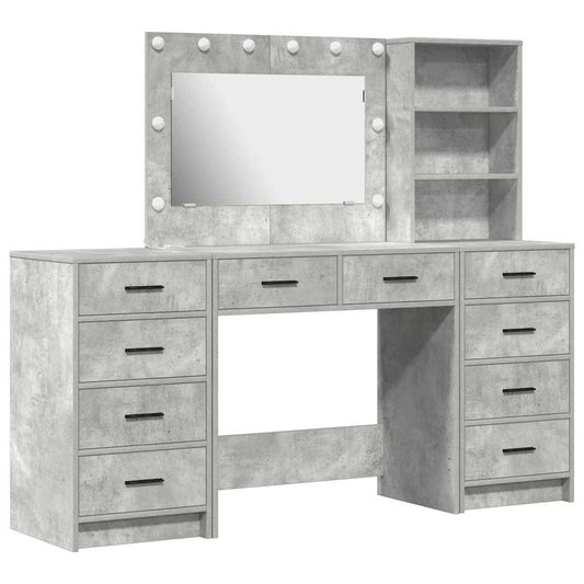 Schminktisch 3 pcs Grau 40 x 41 x 135 cm Holzwerkstoff