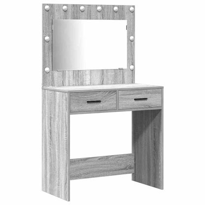 Schminktisch 3 pcs Grau 40 x 41 x 135 cm Holzwerkstoff