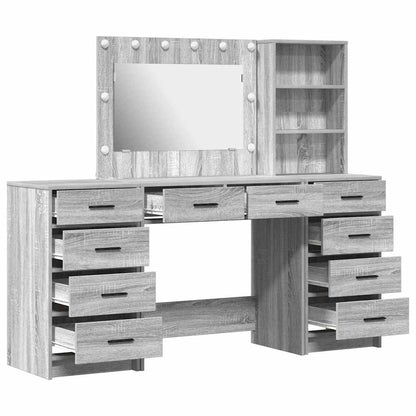 Schminktisch 3 pcs Grau 40 x 41 x 135 cm Holzwerkstoff