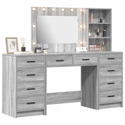 Schminktisch 3 pcs Grau 40 x 41 x 135 cm Holzwerkstoff
