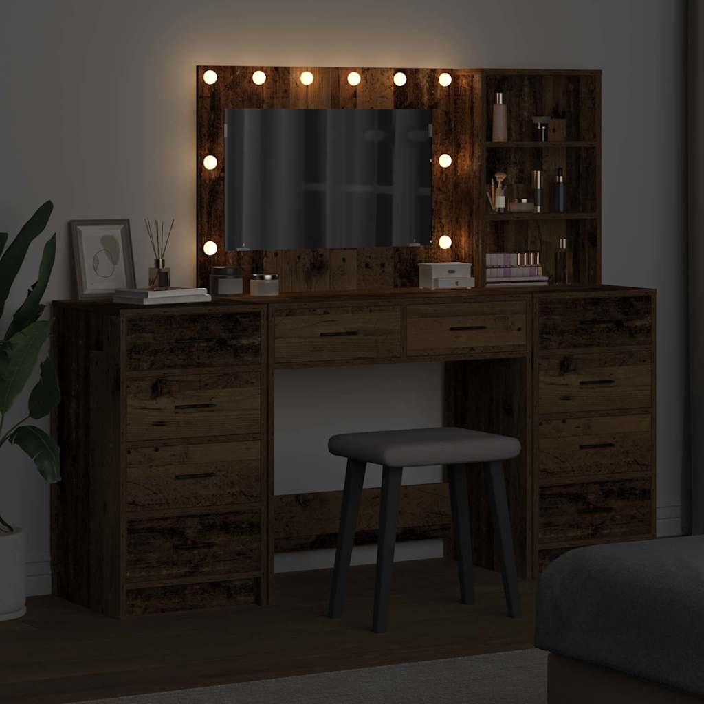 Schminktisch 3 pcs Braun 40 x 41 x 135 cm Holzwerkstoff
