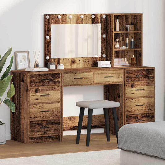Schminktisch 3 pcs Braun 40 x 41 x 135 cm Holzwerkstoff