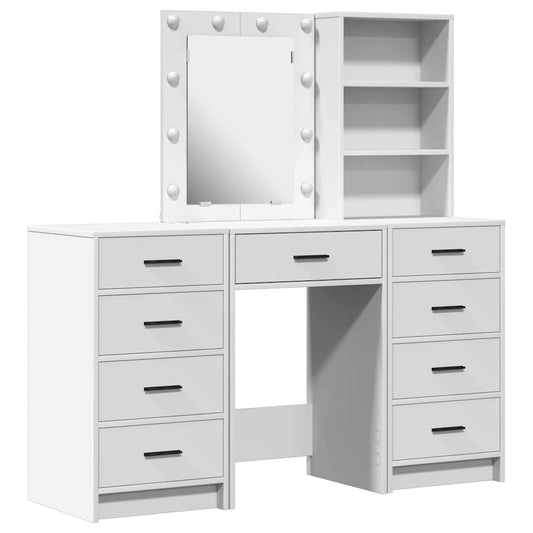 Schminktisch 3 pcs Weiß 40 x 41 x 135 cm Holzwerkstoff