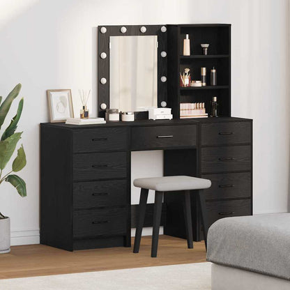Schminktisch 3 pcs Schwarz 40 x 41 x 135 cm Holzwerkstoff