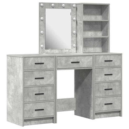 Schminktisch 3 pcs Grau 40 x 41 x 135 cm Holzwerkstoff