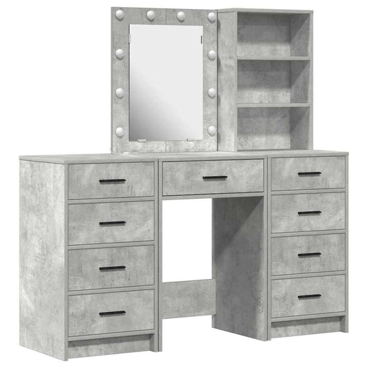 Schminktisch 3 pcs Grau 40 x 41 x 135 cm Holzwerkstoff
