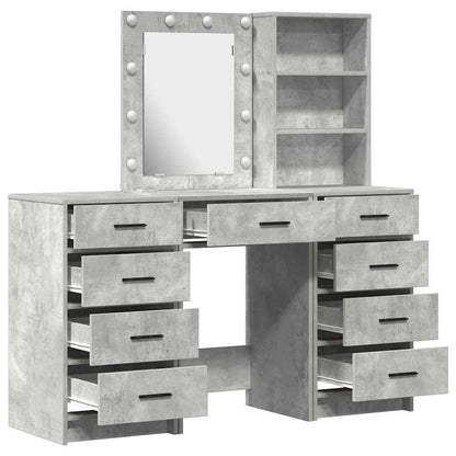 Schminktisch 3 pcs Grau 40 x 41 x 135 cm Holzwerkstoff