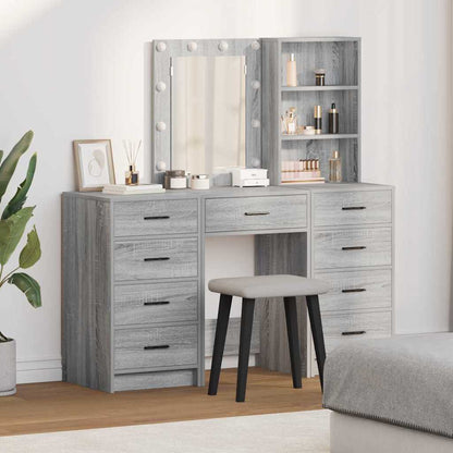 Schminktisch 3 pcs Grau 40 x 41 x 135 cm Holzwerkstoff
