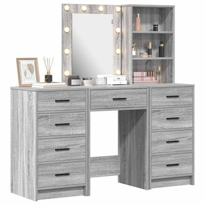Schminktisch 3 pcs Grau 40 x 41 x 135 cm Holzwerkstoff