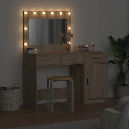 Schminktisch mit Tür 2 pcs Braun 40 x 41 x 75 cm Holzwerkstoff
