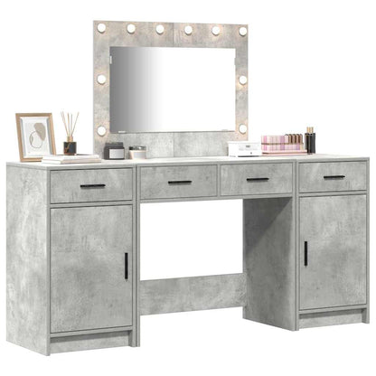 Schminktisch mit Tür 3 pcs Grau 40 x 41 x 75 cm Holzwerkstoff