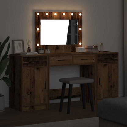 Schminktisch mit Tür 3 pcs Braun 40 x 41 x 75 cm Holzwerkstoff