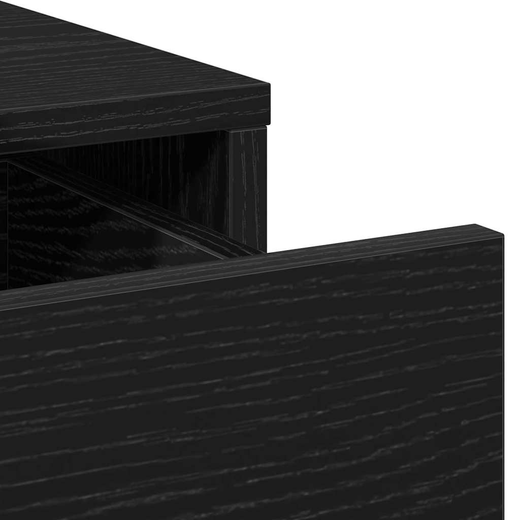 Schminktisch mit Tür Schwarz 50 x 41 x 135 cm Holzwerkstoff