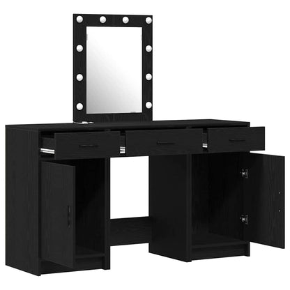 Schminktisch mit Tür Schwarz 50 x 41 x 135 cm Holzwerkstoff