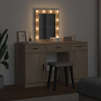 Schminktisch mit Speicher Braun 50 x 41 x 135 cm Holzwerkstoff