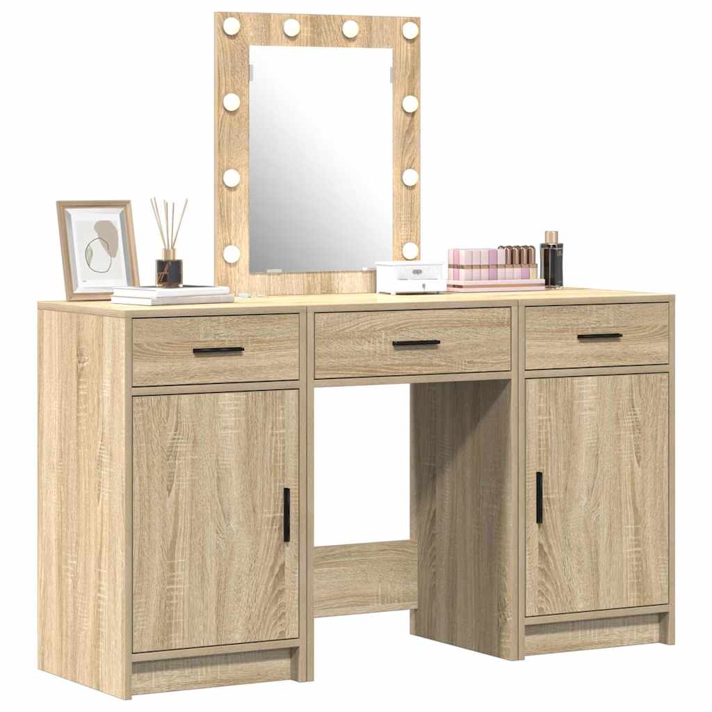Schminktisch mit Speicher Braun 50 x 41 x 135 cm Holzwerkstoff