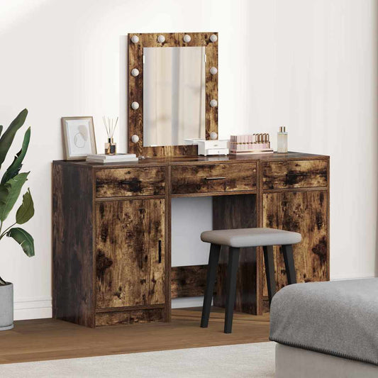 Schminktisch mit Speicher Braun 50 x 41 x 135 cm Holzwerkstoff