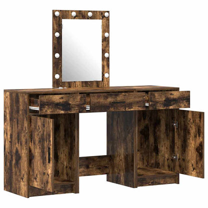 Schminktisch mit Speicher Braun 50 x 41 x 135 cm Holzwerkstoff