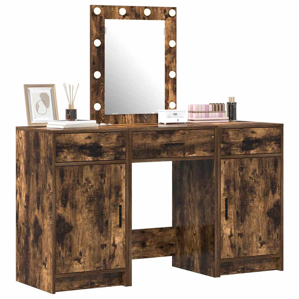 Schminktisch mit Speicher Braun 50 x 41 x 135 cm Holzwerkstoff