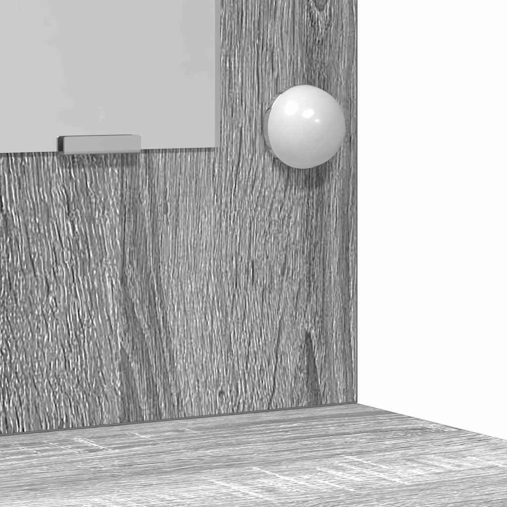 Schminktisch mit Schubladen Grau 50 x 41 x 135 cm Holzwerkstoff