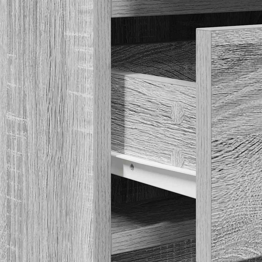 Schminktisch mit Schubladen Grau 50 x 41 x 135 cm Holzwerkstoff
