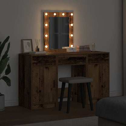 Schminktisch mit Speicher Braun 50 x 41 x 135 cm Holzwerkstoff
