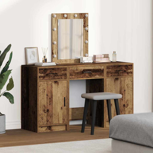 Schminktisch mit Speicher Braun 50 x 41 x 135 cm Holzwerkstoff
