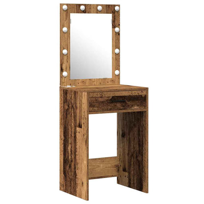 Schminktisch mit Speicher Braun 50 x 41 x 135 cm Holzwerkstoff