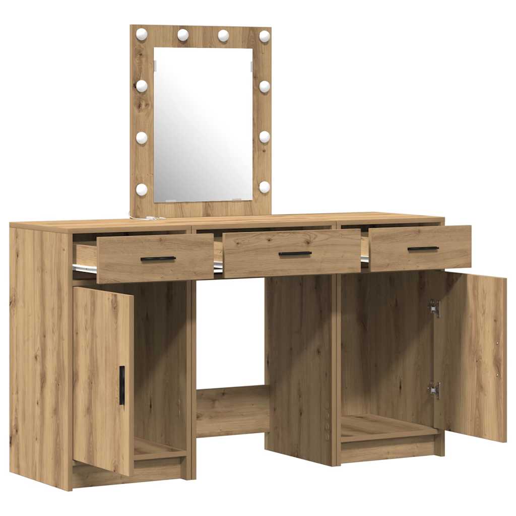 Schminktisch mit Speicher Braun 50 x 41 x 135 cm Holzwerkstoff