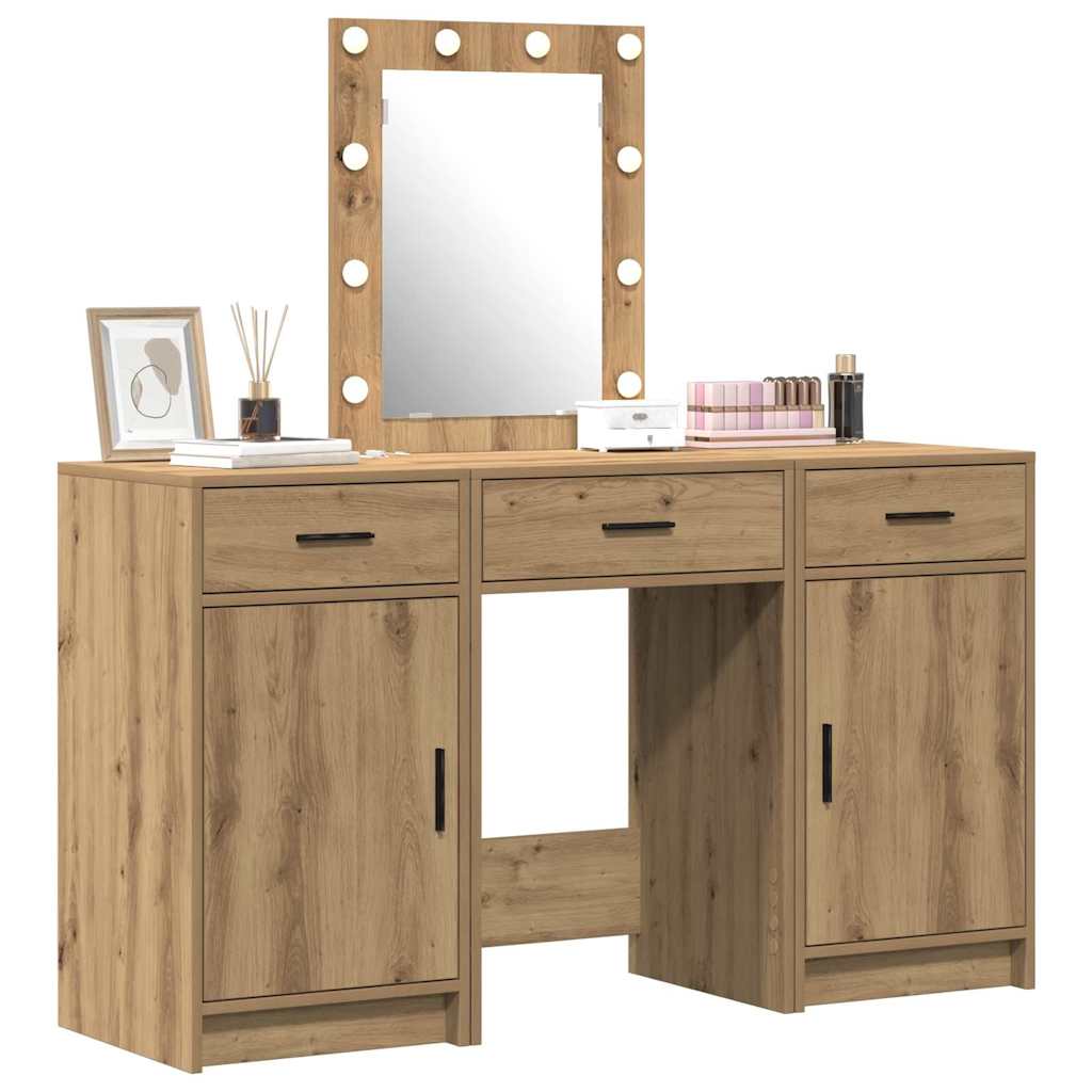 Schminktisch mit Speicher Braun 50 x 41 x 135 cm Holzwerkstoff