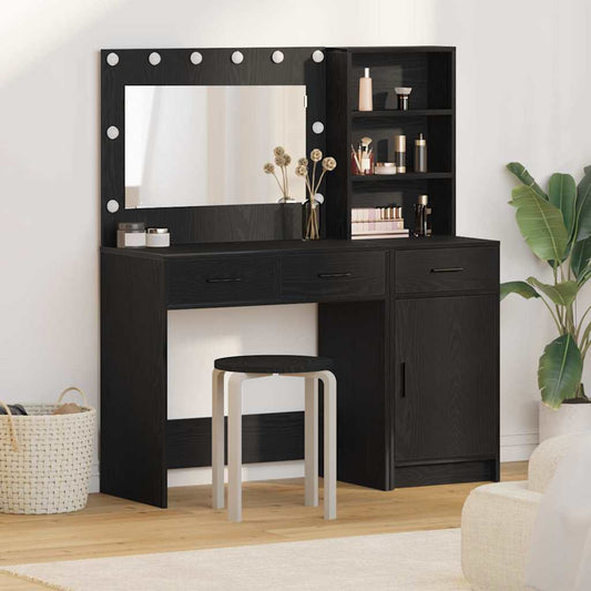 Schminktisch 2 pcs Schwarz 78,5 x 41 x 135 cm Holzwerkstoff