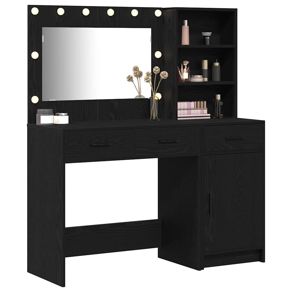 Schminktisch 2 pcs Schwarz 78,5 x 41 x 135 cm Holzwerkstoff