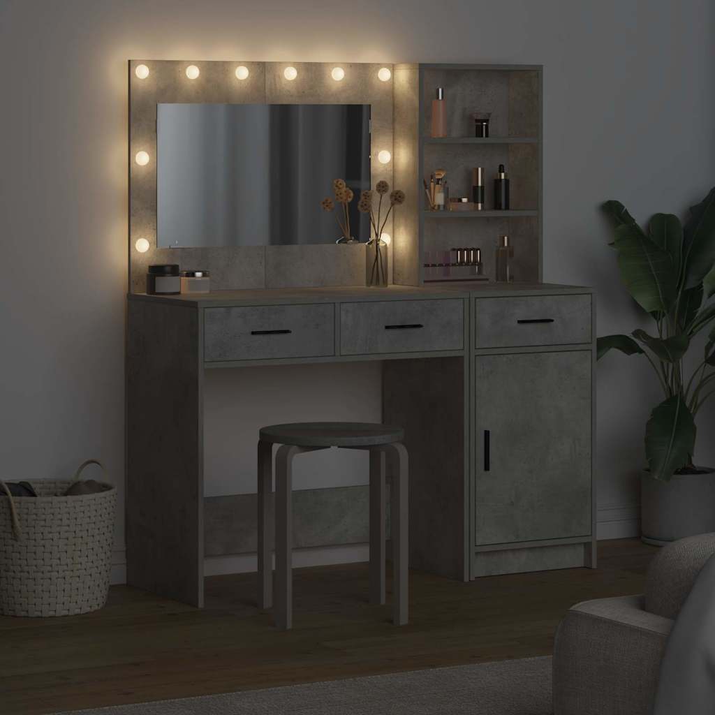 Schminktisch 2 pcs Grau 78,5 x 41 x 135 cm Holzwerkstoff