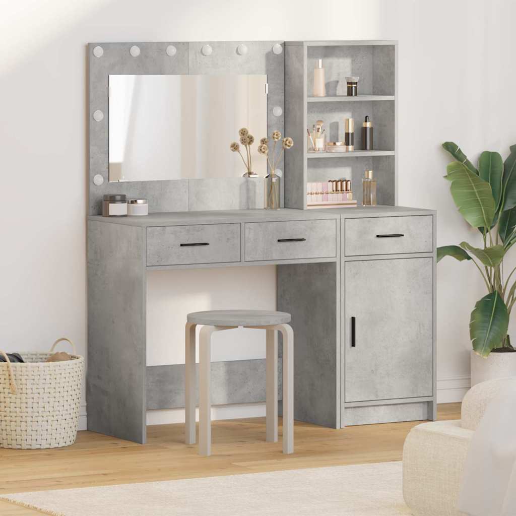 Schminktisch 2 pcs Grau 78,5 x 41 x 135 cm Holzwerkstoff