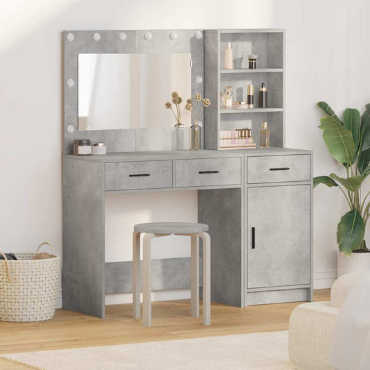 Schminktisch 2 pcs Grau 78,5 x 41 x 135 cm Holzwerkstoff