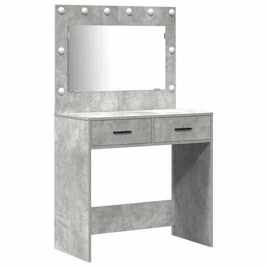 Schminktisch 2 pcs Grau 78,5 x 41 x 135 cm Holzwerkstoff
