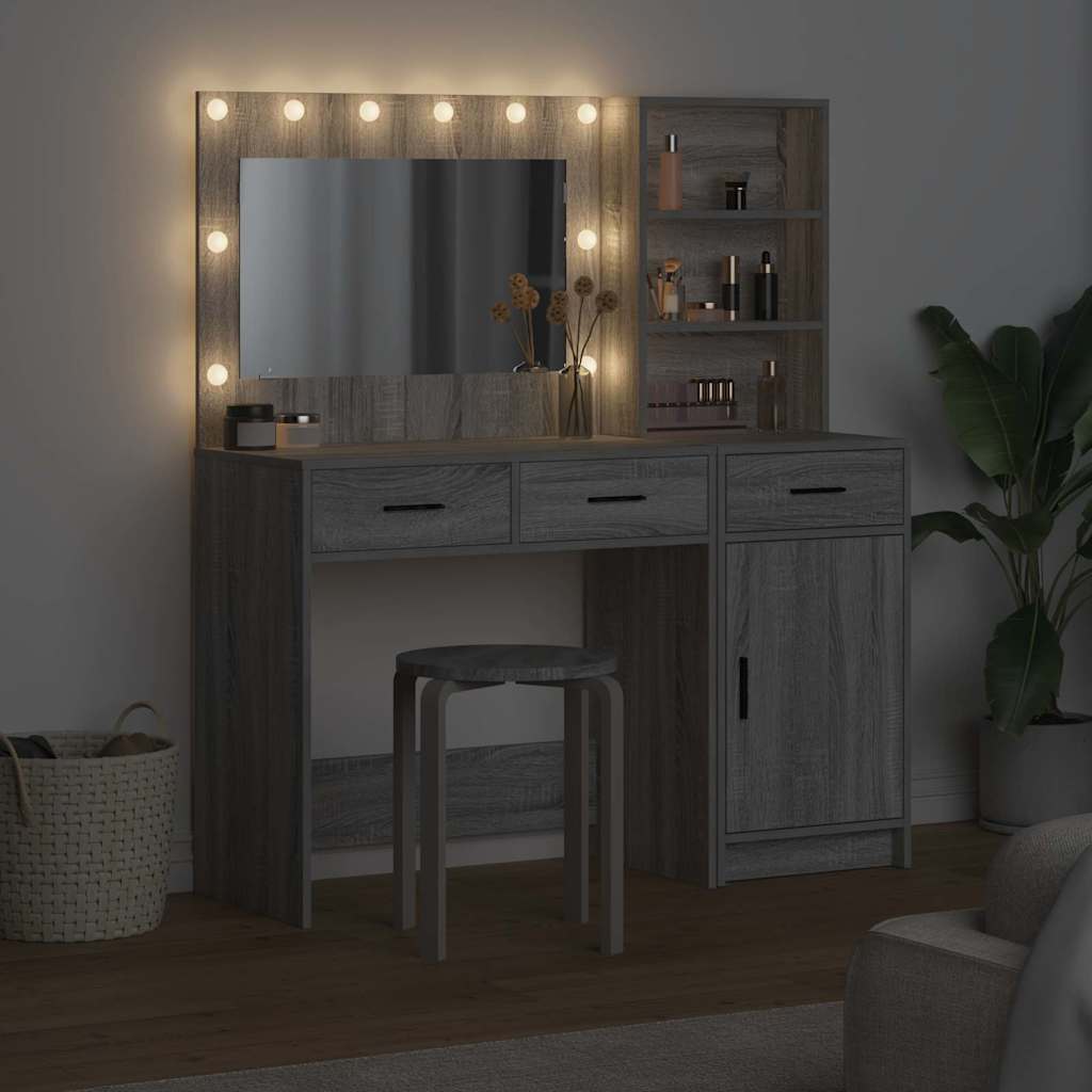 Schminktisch 2 pcs Grau 78,5 x 41 x 135 cm Holzwerkstoff