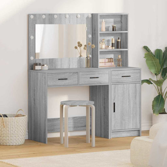 Schminktisch 2 pcs Grau 78,5 x 41 x 135 cm Holzwerkstoff