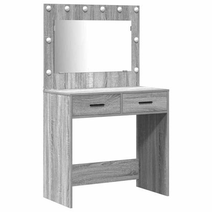 Schminktisch 2 pcs Grau 78,5 x 41 x 135 cm Holzwerkstoff