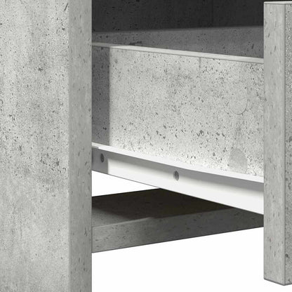 Schminktisch Set mit Regal 2 pcs Beton Grau 50 x 41 x 135 cm