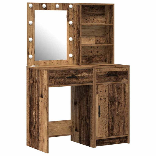 Schminktisch Set 2 pcs Altholz 50 x 41 x 135 cm Holzwerkstoff