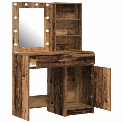 Schminktisch Set 2 pcs Altholz 50 x 41 x 135 cm Holzwerkstoff