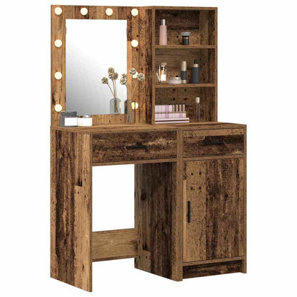 Schminktisch Set 2 pcs Altholz 50 x 41 x 135 cm Holzwerkstoff